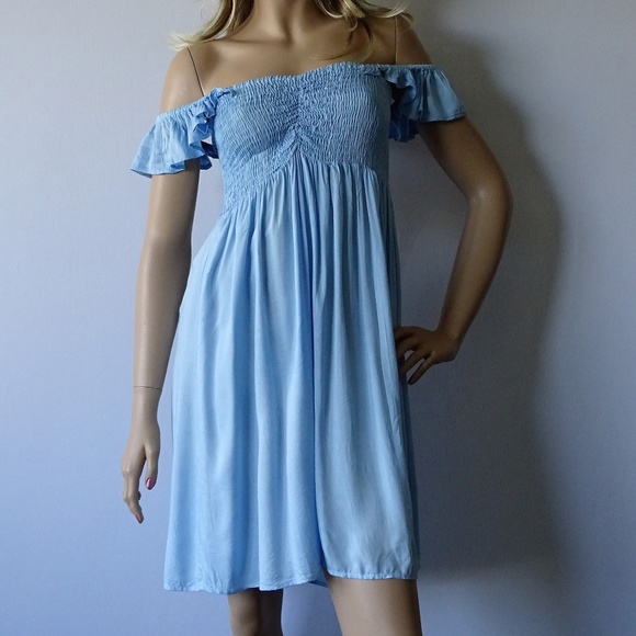 Raviya Other - NWT Raviya Off Shoulder Blue Dress Cover Up